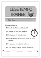 Vorschau - Unterrichtsreihen - LESETEMPO-TRAINER: Lesetest, Blitzlesen, Wortschatzarbeit, Leseverständnis, Stolperwörter - Seite 3