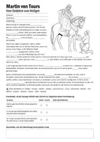 Vorschau - Arbeitsblätter - Heiliger Martin von Tours - Arbeitsblatt und Ausmalbild - Seite 1
