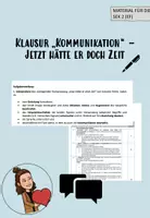 Vorschau - Klassenarbeiten - Klausur Kommunikationsinterpretation "Jetzt hätte er doch Zeit" - Deckblatt