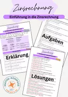 Vorschau - Unterrichtsreihen - Prozentrechnung & Zinsrechnung - Materialpaket - Seite 1