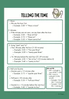 Vorschau - Arbeitsblätter - The Time: Erklärung und Übungen + Lösungen (alle Klassenstufen) - Deckblatt