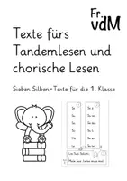 Vorschau - Arbeitsblätter - Leseband-Texte für den Anfang: Lesetandem, chorisches Lesen, Silbenlesen, kompatibel mit Karibu - Seite 1