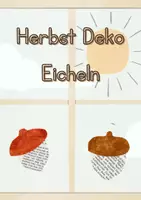 Vorschau - Mal- und Bastelvorlagen - Herbst Deko Eicheln Bastelvorlage - Deckblatt