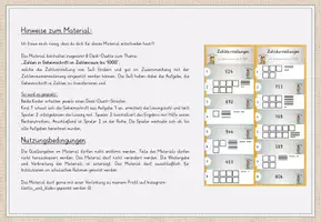 Vorschau - Stationenlernen - Zahlenraumerweiterung bis 1000, Geheimschrift, 6x Denk Duett, Förderung Zahlvorstellung - Seite 1