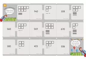 Vorschau - Stationenlernen - Zahlenraumerweiterung bis 1000, Geheimschrift! 4x Domino mit Selbstkontrolle, Förderung Zahlvorstellung - Seite 2
