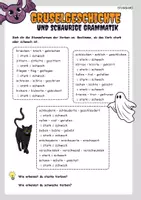 Vorschau - Arbeitsblätter - Gruselgeschichte: Attribute und Stammformen inkl. DaZ - Seite 2