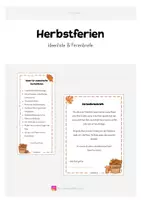 Vorschau - Mal- und Bastelvorlagen - Herbstferien - Ideenliste & Herbstferienbriefe - Deckblatt