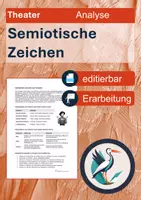 Vorschau - Arbeitsblätter - Aufführungsanalyse - Semiotische Zeichen - editierbar - Deckblatt
