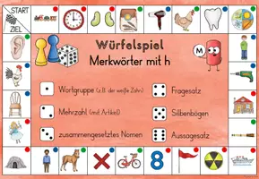 Vorschau - Spiele - Merken: Merkwörter mit h (FRESCH Würfelspiel) - Seite 3
