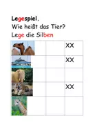 Vorschau - Spiele - Tiernamen-Legespiel: Silben und Buchstaben - Seite 2