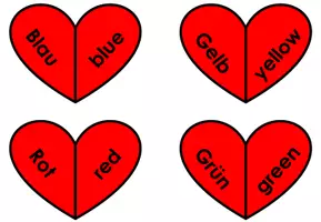 Vorschau - Mal- und Bastelvorlagen - Puzzle - Englisch - Thema: Farben/colours+ Vorlagen - Seite 1