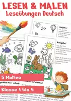 Vorschau - Arbeitsblätter - Malen und Lesen - Leseübungen, Lesetraining Klasse 1, Klasse 2, Klasse 3, Klasse 4, DaZ - Deckblatt