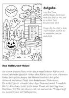 Vorschau - Arbeitsblätter - Lesen und Malen Halloween. Lesetraining Herbst Klasse 1, Klasse 2, Klasse 3, Klasse 4, DaZ - Seite 1