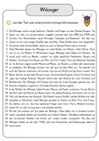 Vorschau - Arbeitsblätter - Wikinger Arbeitsblätter mit Fragen + Lösungen Lesetext Wortspeicher didaktische Reserve - Seite 3