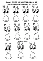 anteprima - Materiale di supporto/inclusione - COMPOSIZIONI E SCOMPOSIZIONI DEI NUMERI DA 20 A 100 - Pagina 1