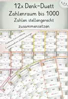 Vorschau - Stationenlernen - Materialpaket: Zahlenraum bis 1000, Zahlen stellengerecht zusammensetzen, Zahlenraumerweiterung, Bingos, Dominos, Klammerkarten, Denk Duette - Seite 1