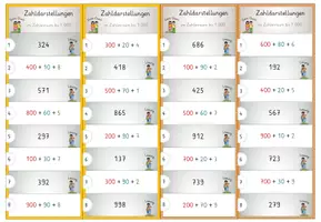 Vorschau - Stationenlernen - Materialpaket: Zahlenraum bis 1000, Zahlen stellengerecht zusammensetzen, Zahlenraumerweiterung, Bingos, Dominos, Klammerkarten, Denk Duette - Seite 2