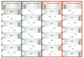 Vorschau - Spiele - Zahlenraumerweiterung bis 1000, Zahlen zusammensetzen, 12x Denk Duett, Förderung Zahlvorstellung - Seite 3