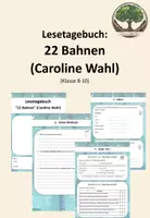 Vorschau - Arbeitsblätter - Lesetagebuch: 22 Bahnen (Caroline Wahl) - Deckblatt