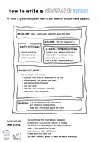 Vorschau - Arbeitsblätter - How to write a newspaper report - Seite 1