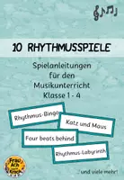 Vorschau - Spiele - 10 Rhythmusspiele - Spielanleitungen für Klasse 1-4 ~ Grundschule Musik - Deckblatt
