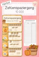 Vorschau - Arbeitsblätter - Zahlenspaziergang 10000 (Zehntausend) - Herbst - Deckblatt