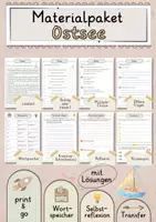 Vorschau - Arbeitsblätter - Materialpaket Ostsee | Lesetext + Fragen - Suchsel - Lückentext (inkl. Lösungen) - Seite 1