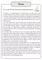 Vorschau - Arbeitsblätter - Ostsee Arbeitsblätter mit Fragen + Lösungen Lesetext Wortspeicher didaktische Reserve - Seite 3