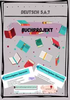 Vorschau - Arbeitsblätter - Buchprojekt / Lesetagebuch 5,6,7 - Deckblatt
