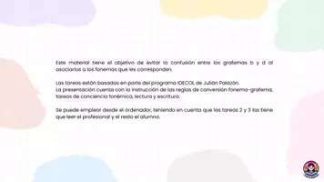 Vista previa - Refuerzo / NEE / Materiales de apoyo - Confusión entre b y d. Dislexia - página 1