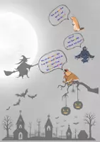 Vorschau - Unterrichtsreihen - Frau Wirbelwind_Halloween_L2_Silben - Seite 1