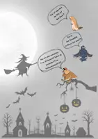 Vorschau - Unterrichtsreihen - Frau Wirbelwind_Halloween_L2_Schwarz - Seite 1
