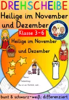 Vorschau - Arbeitsblätter - Heilige im November und Dezember Klasse 3-6 DREHSCHEIBE - Deckblatt