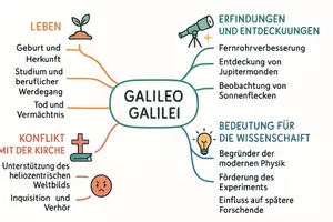 Vorschau - Arbeitsblätter - AB mit Fragen zum Thema "Galileo Galilei" + Lösungsblatt + Mindmap + Infografik - Seite 2