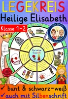 Vorschau - Mal- und Bastelvorlagen - Heilige Elisabeth von Thüringen LEGEKREIS Klasse 1-2 Religion - Deckblatt
