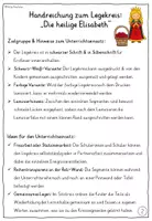 Vorschau - Mal- und Bastelvorlagen - Heilige Elisabeth von Thüringen LEGEKREIS Klasse 1-2 Religion - Seite 2