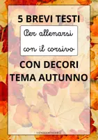 anteprima - Esercizi - DETTATI CON DECORI A TEMA AUTUNNO 🍂 - Pagina di copertina