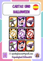 Vista previa - Juegos / Gamificación - Halloween uno cards ESPAÑOL @oposinglescammadrid - Portada