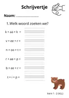 Voorbeeld - Schrijvertjes bij Veilig leren Lezen - Kim versie (tot en met kern 6) - Pagina 3