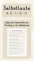 Vorschau - Text - Geschichte zu A,E,I,O,U (Selbstlaute/Vokale) - Deckblatt