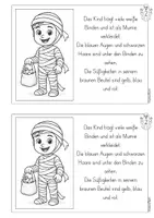 Vorschau - Arbeitsblätter - Lese-Ausmalbilder - Halloween Klasse 3 - Heft - Seite 3