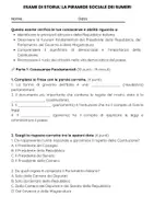 anteprima - Compiti in classe/Test - Esame sulle Istituzioni della Repubblica Italiana - Pagina 1