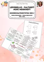 Vorschau - Stationenlernen - Leporello / Mini-Merkheft Koordinatensystem – Mathematik 6. Schulstufe | sprachsensibel, DAF/DAZ, Sek 1 - Deckblatt