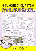 Vorschau - Arbeitsblätter - Zahlenrätsel Grundrechenarten ZR 100 - Deckblatt