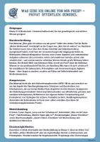 Vorschau - Arbeitsblätter - Was darf ich im Internet von mir preis geben? - Seite 1