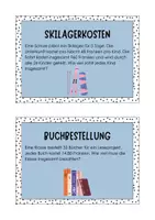 Vorschau - Aufgabenkarten - Karteikarten zum Thema Sachrechnen - Deckblatt