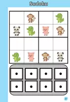 Vorschau - Mal- und Bastelvorlagen - Klettmappen - Sudoku mit Tieren + Vorlage - Seite 3