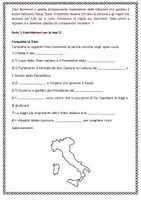 anteprima - Esercizi - Le istituzioni fondamentali della Repubblica italiana - Pagina 1