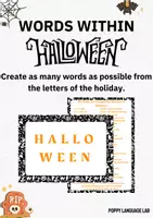 Vista previa - Juegos / Gamificación - Words within - Halloween /// ESL game - Portada