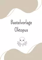 Vorschau - Mal- und Bastelvorlagen - Bastelvorlage Oktopus - Deckblatt